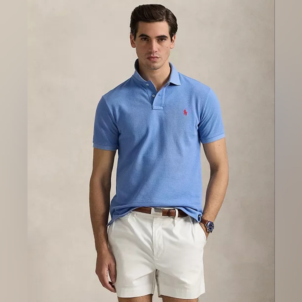 Polo Ralph Lauren Classic-Fit Cotton Polo Shirt Campus Blue Size XXL - Picture 2 of 13